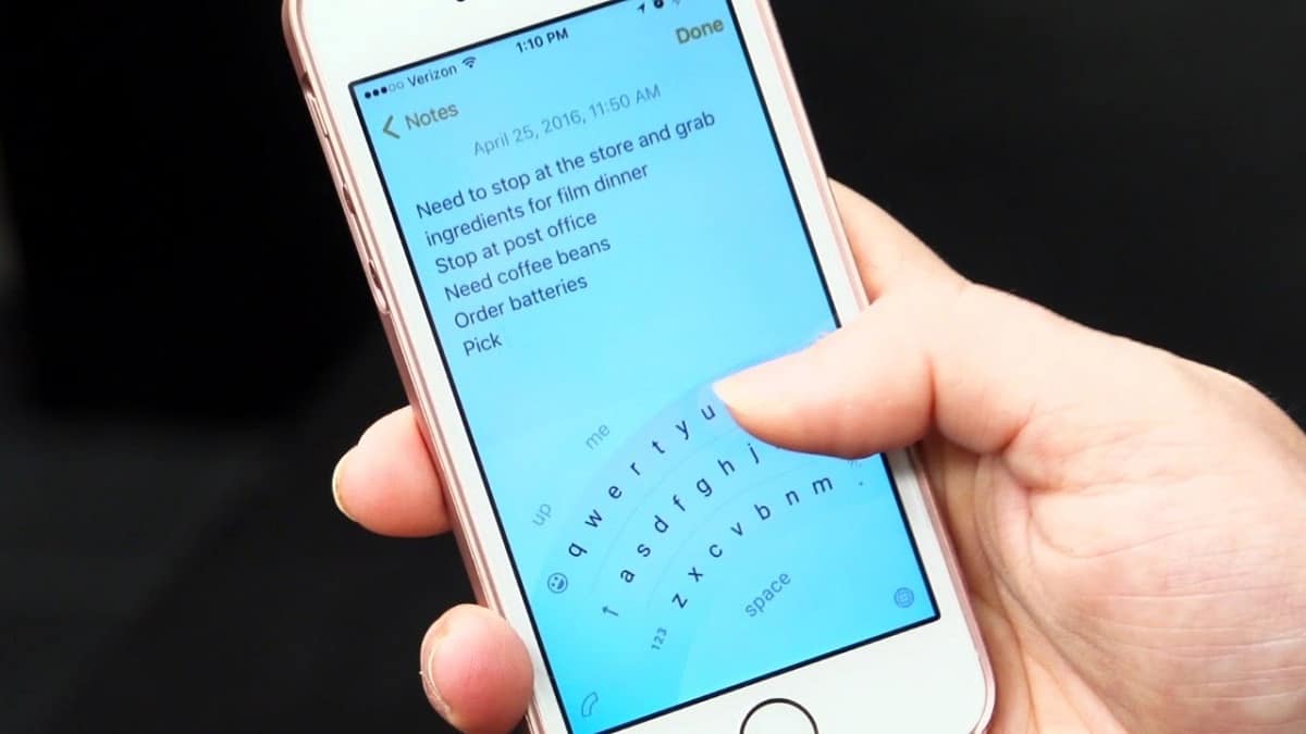 escribir con Swipe en tu iPhone