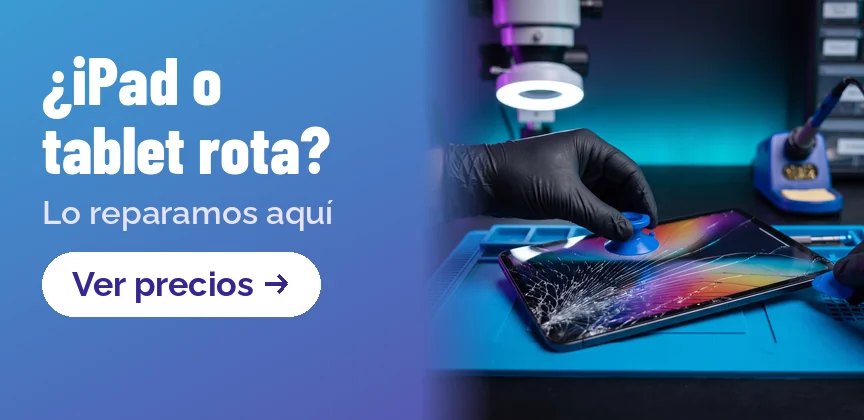 iPad con la pantalla rota. Reparación de iPad y tablets en Madrid